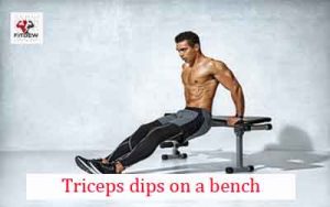 Triceps dips on a bench