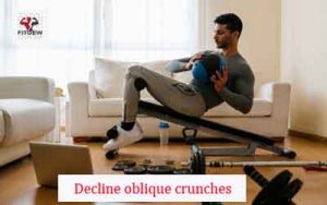 Decline oblique crunches